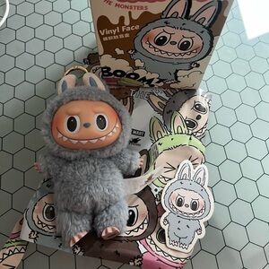 Gray Plush Key Holder